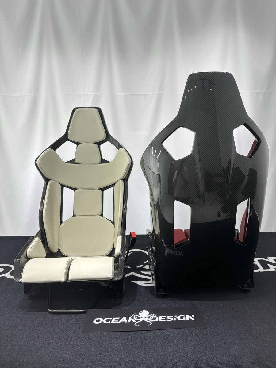 Porsche GW Style Dry Carbon Fiber One-Piece Racing Bucket Seat – Alcantara Lightweight