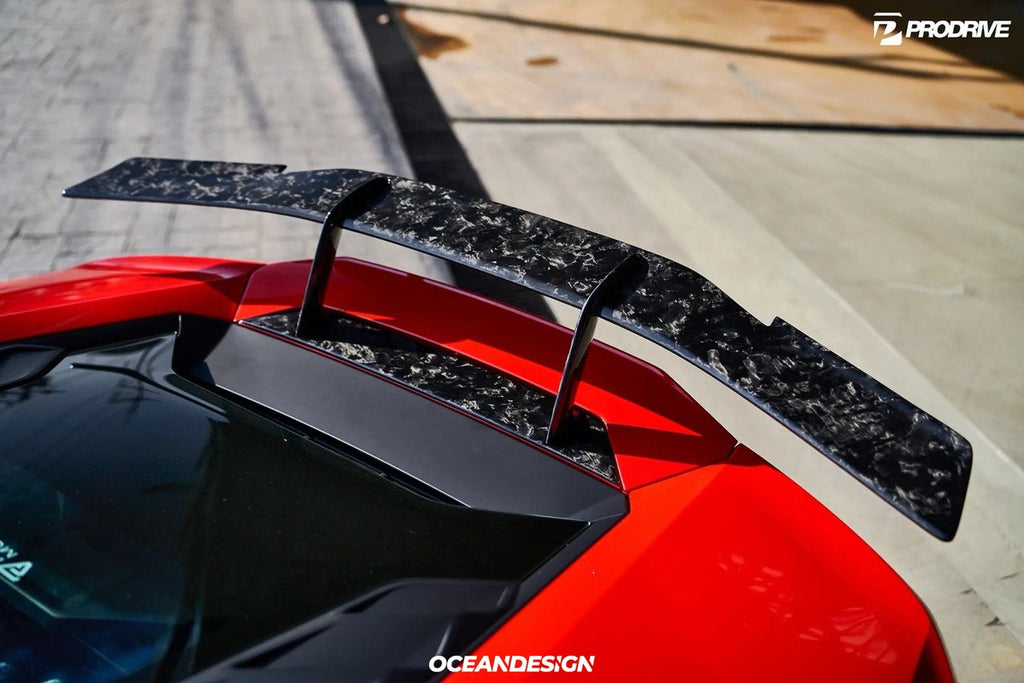 Lamborghini Huracan EVO N-Style Dry Carbon Fiber Aero Kit – Front Lip / Side Skirts / Rear Lip / Wing / 1016 Hood