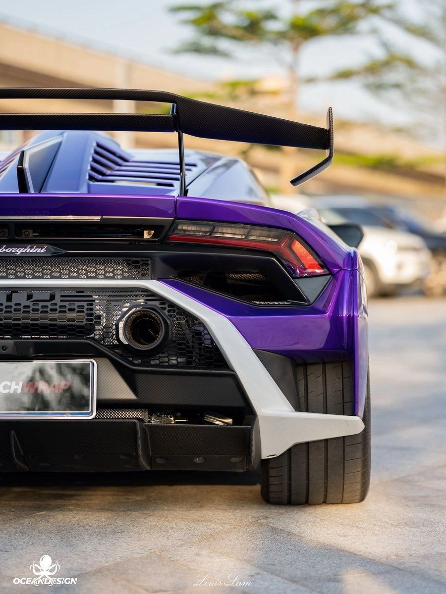 Lamborghini STO OEM Style Dry Carbon Fiber Aero Kit – Front Lip, Rear Lip, Rear Wing, Mirror Covers, Front Corner Pieces, Engine Bay Vents, Hood Vents