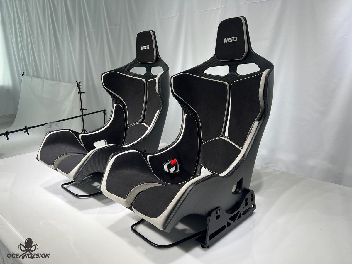 McLaren Senna Style Dry Carbon Fiber One-Piece Racing Bucket Seat – Alcantara Lightweight