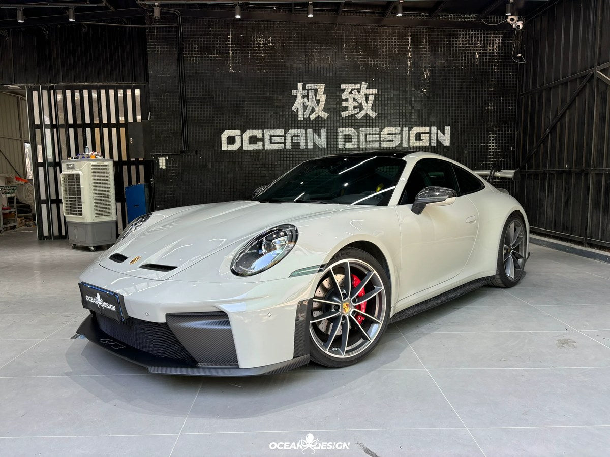 Porsche 911 992 to 992.2 GT3 Style Dry Carbon Fiber Conversion Kit – Front Bumper, Rear Bumper, Hood, Side Skirts, Engine Cover, GT Wing, Exhaust & More