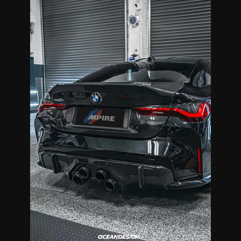BMW G80 M3 / G82 M4 CSL-Style Dry Carbon Fiber Trunk Lid with Duck Tail Spoiler
