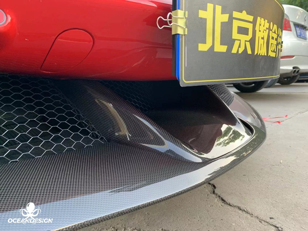 Ferrari SF90 OEM Style Dry Carbon Fiber Aero Kit – Front Lip, Side Skirts, Rear Lip, Track Wing, Engine Bay Trim, Mirror Covers, Door Panels, Fender Flares