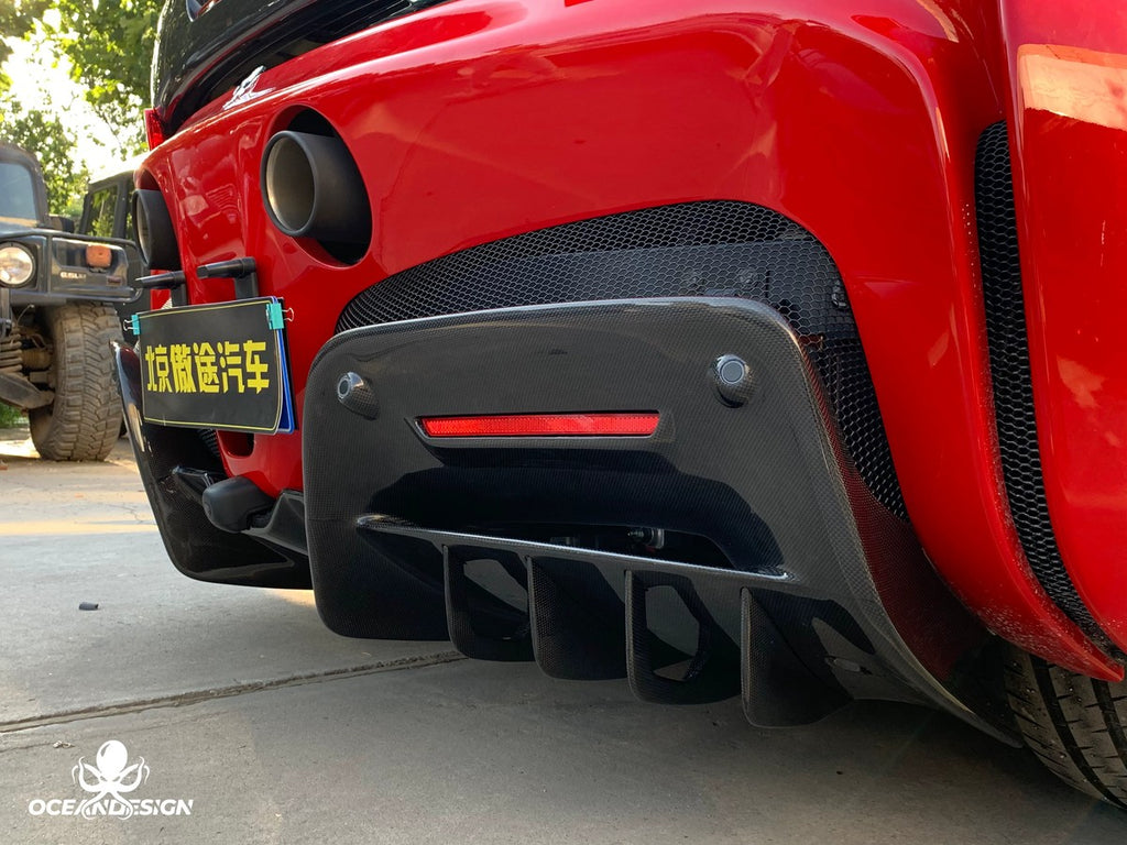 Ferrari SF90 OEM Style Dry Carbon Fiber Aero Kit – Front Lip, Side Skirts, Rear Lip, Track Wing, Engine Bay Trim, Mirror Covers, Door Panels, Fender Flares