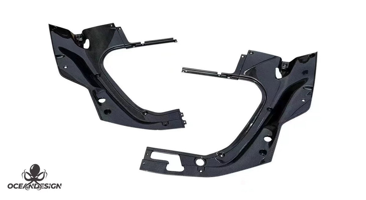 Ferrari SF90 OEM Style Dry Carbon Fiber Aero Kit – Front Lip, Side Skirts, Rear Lip, Track Wing, Engine Bay Trim, Mirror Covers, Door Panels, Fender Flares
