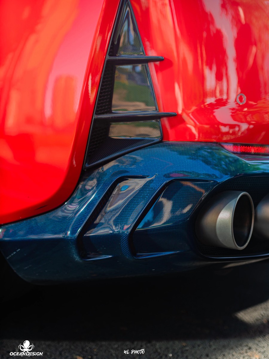 Ferrari 812 M-Style Dry Carbon Fiber Aero Kit – Front Lip, Side Skirts, Rear Lip, Hood, Rear Wing, Fender Flares, Engine Bay Trim