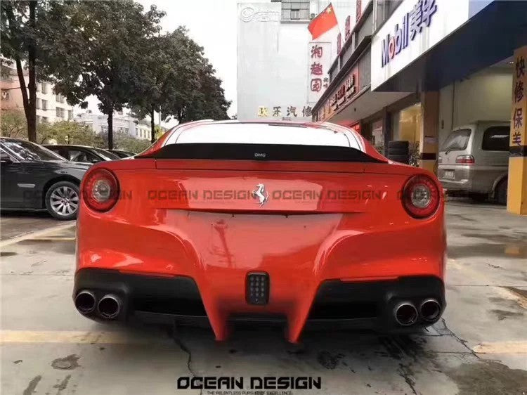 Ferrari F12 NOVITEC ROSSO Style Dry Carbon Fiber Rear Wing Spoiler – Semi-Carbon & Full Carbon