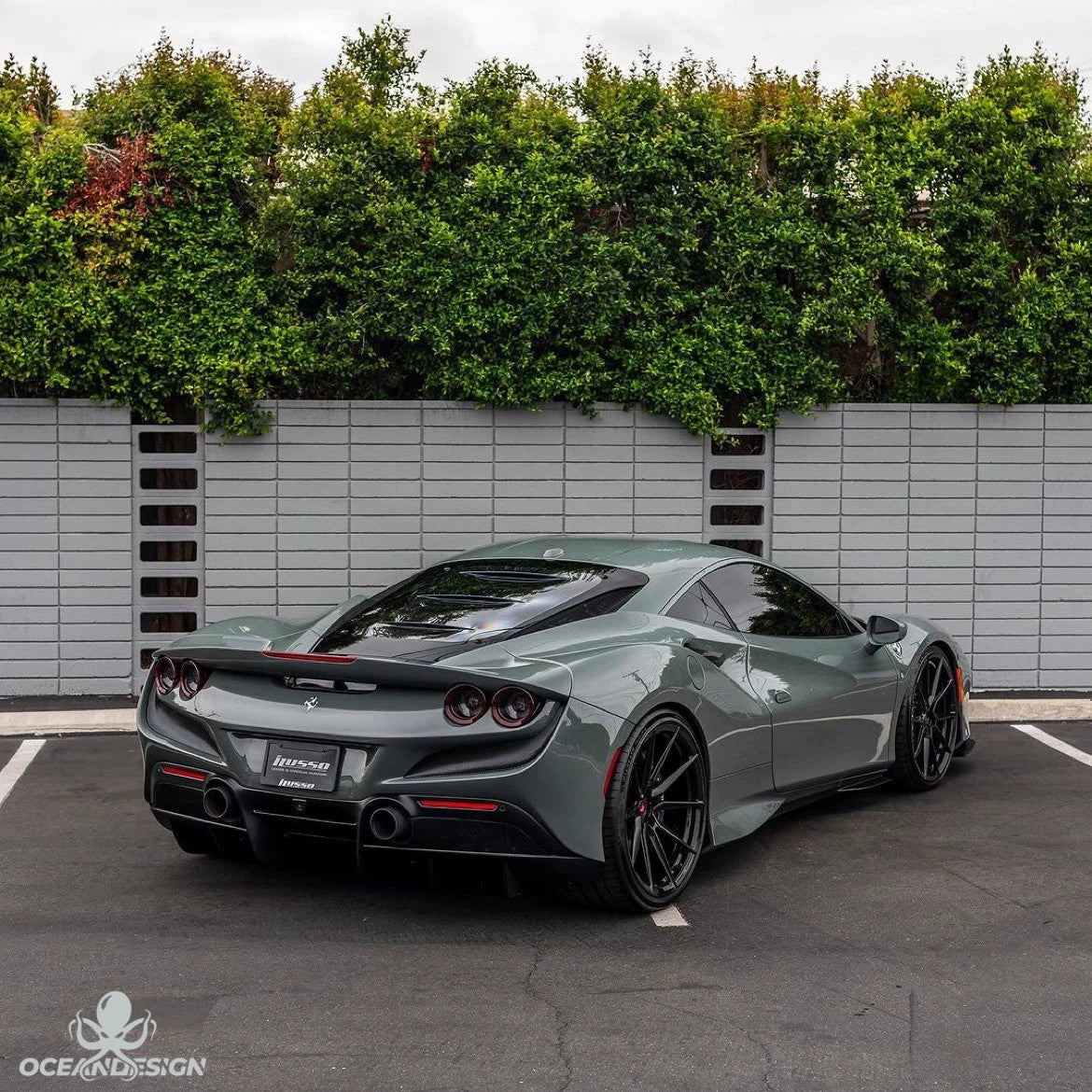 Ferrari F8 OEM Style Dry Carbon Fiber Aero Kit – Front Lip, Rear Lip, Side Skirts, Side Vents, Mirror Covers, Engine Interior Trim
