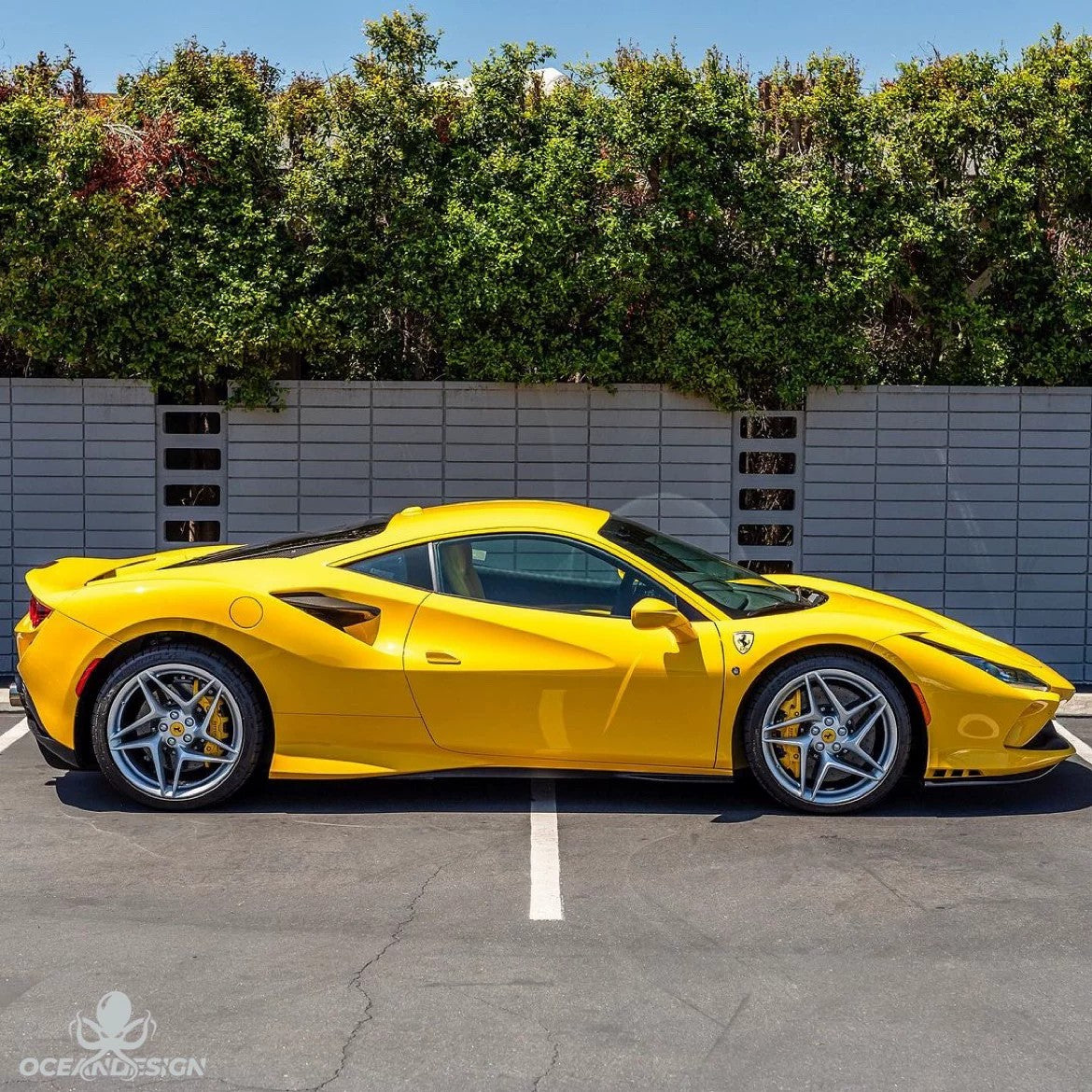 Ferrari F8 OEM Style Dry Carbon Fiber Aero Kit – Front Lip, Rear Lip, Side Skirts, Side Vents, Mirror Covers, Engine Interior Trim