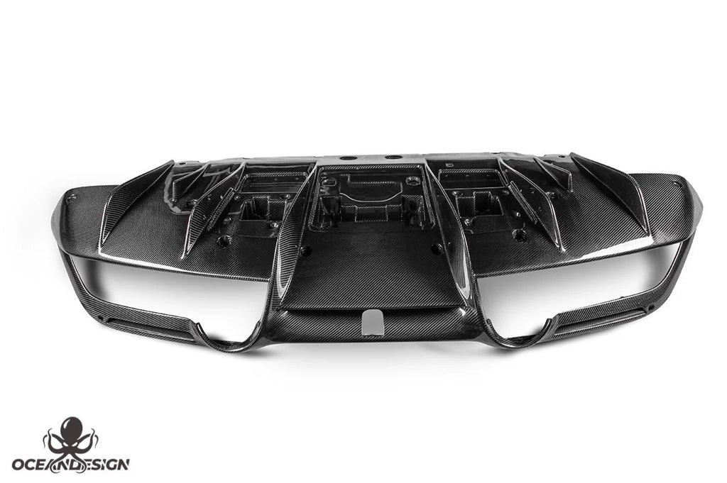 Ferrari F8 OEM Style Dry Carbon Fiber Aero Kit – Front Lip, Rear Lip, Side Skirts, Side Vents, Mirror Covers, Engine Interior Trim