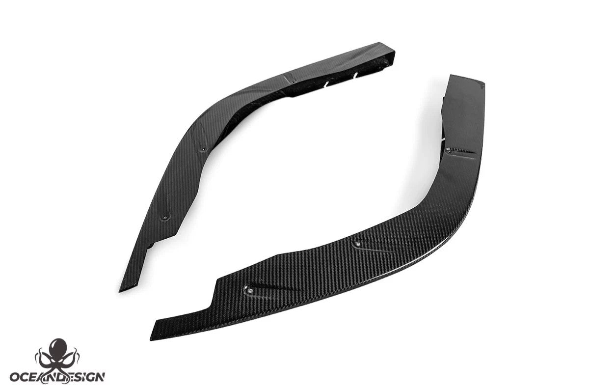 Ferrari F8 OEM Style Dry Carbon Fiber Aero Kit – Front Lip, Rear Lip, Side Skirts, Side Vents, Mirror Covers, Engine Interior Trim