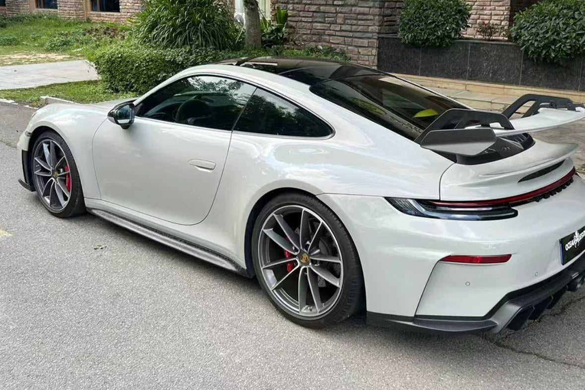 Porsche 911 992 to 992.2 GT3 Style Dry Carbon Fiber Conversion Kit – Front Bumper, Rear Bumper, Hood, Side Skirts, Engine Cover, GT Wing, Exhaust & More