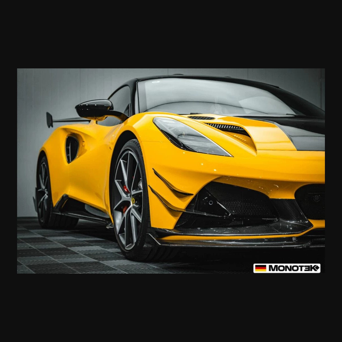 Lotus Emira Monotek Dry Carbon Fiber Aero Kit – Front Lip / Side Skirts / Rear Lip / Spoiler / Air Blades / Door Sills / Hood