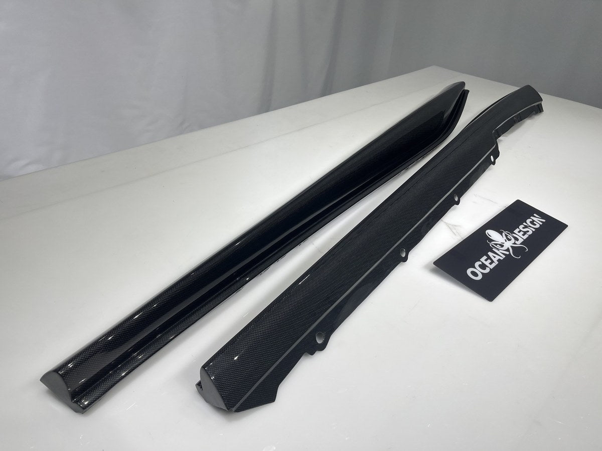 Ferrari 296 GTB OEM Style Dry Carbon Fiber Aero Kit – Front Corner Pieces, Side Skirts, Rear Lip, Rear Wing, Engine Cover, Engine Bay Trim, Center Console, Door Sills