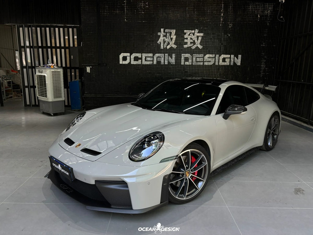Porsche 911 992 to 992.2 GT3 Style Dry Carbon Fiber Conversion Kit – Front Bumper, Rear Bumper, Hood, Side Skirts, Engine Cover, GT Wing, Exhaust & More