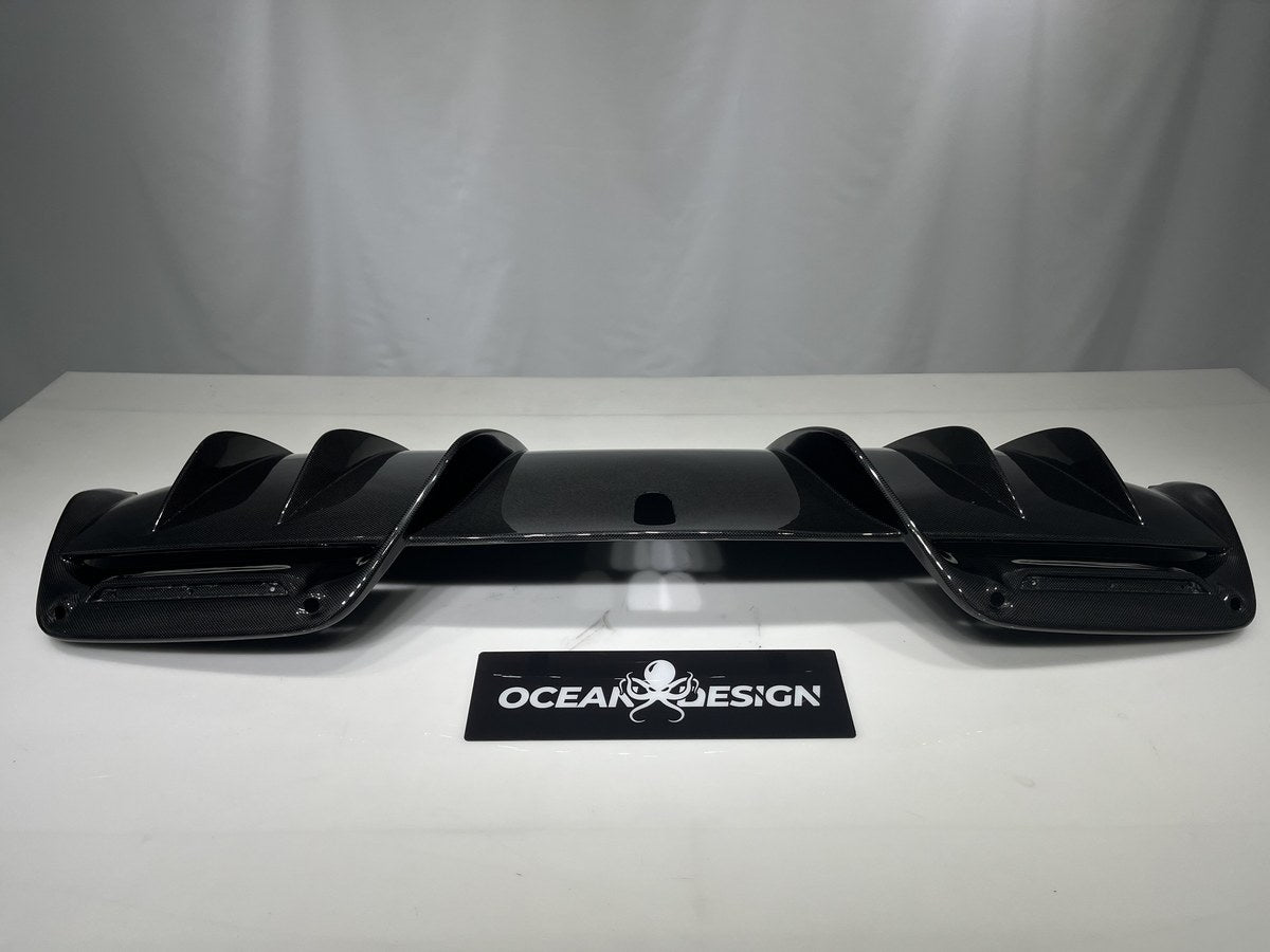 Ferrari 296 GTB OEM Style Dry Carbon Fiber Aero Kit – Front Corner Pieces, Side Skirts, Rear Lip, Rear Wing, Engine Cover, Engine Bay Trim, Center Console, Door Sills