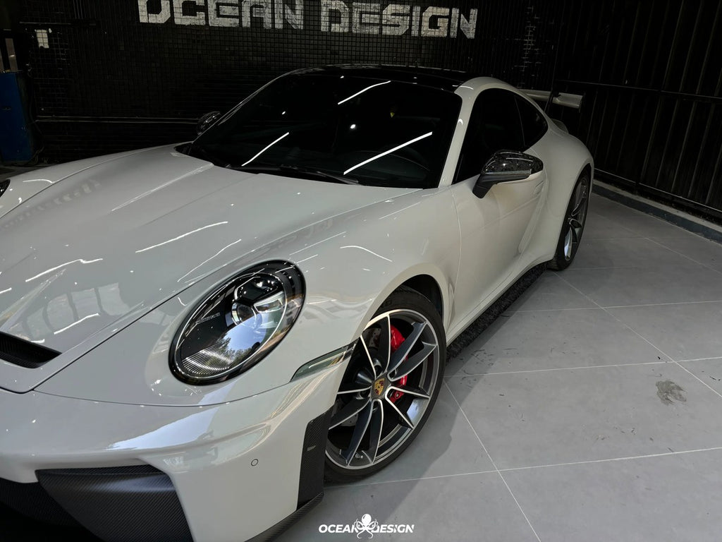 Porsche 911 992 to 992.2 GT3 Style Dry Carbon Fiber Conversion Kit – Front Bumper, Rear Bumper, Hood, Side Skirts, Engine Cover, GT Wing, Exhaust & More