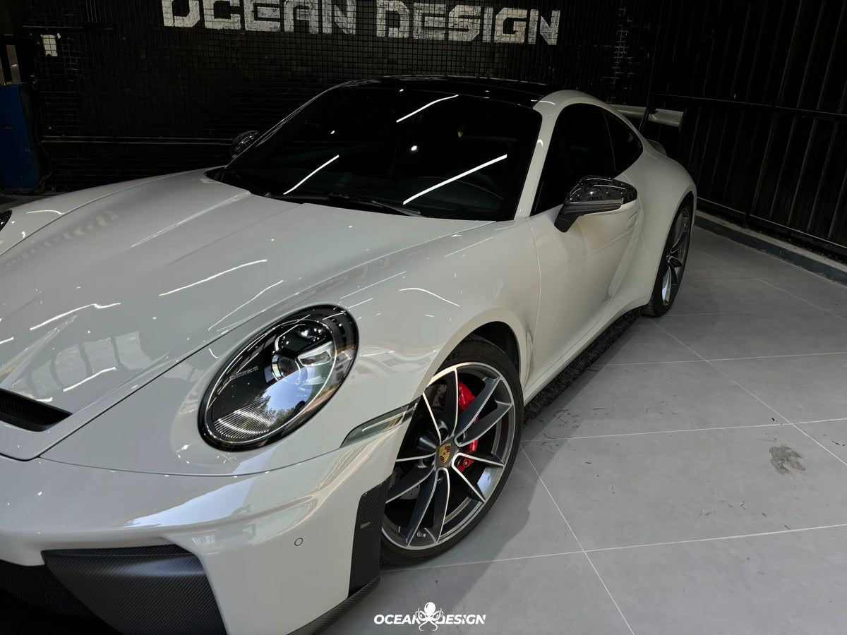 Porsche 911 992 to 992.2 GT3 Style Dry Carbon Fiber Conversion Kit – Front Bumper, Rear Bumper, Hood, Side Skirts, Engine Cover, GT Wing, Exhaust & More