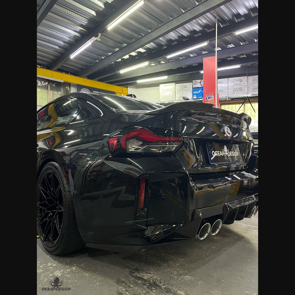 BMW G87 M2 / G42 M240i Ocean Design OD & AR Dry Carbon Fiber Rear Wing / Spoiler