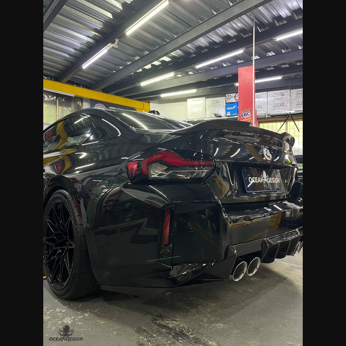 BMW G87 M2 / G42 M240i Ocean Design OD & AR Dry Carbon Fiber Rear Wing / Spoiler