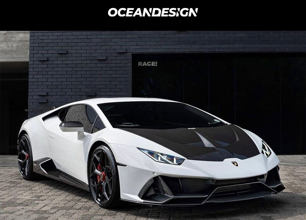 Lamborghini Huracan EVO N-Style dry carbon fiber front lip gloss