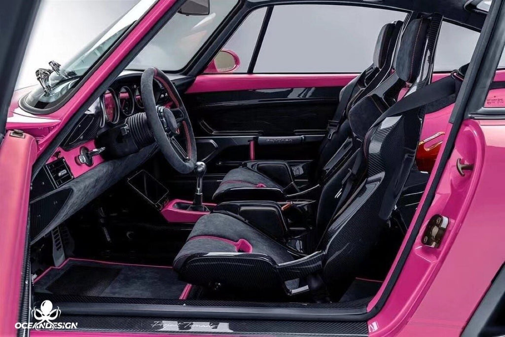 Porsche GW Style Dry Carbon Fiber One-Piece Racing Bucket Seat – Alcantara Lightweight