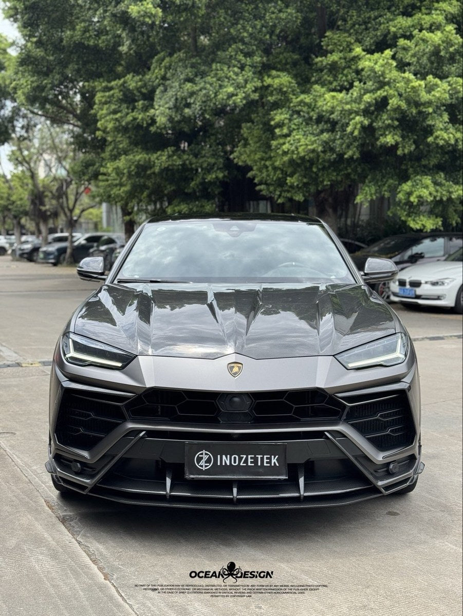 Lamborghini Urus Topcar Style Dry Carbon Fiber Aero Kit – Front Lip, Side Skirts, Rear Lip, Hood, Wing, Mirror Covers, Fender Trim, Wheel Arches, Air Vents, Interior Trim