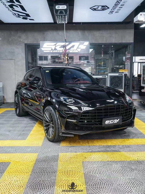Aston Martin DBX / DBX 707 Dry Carbon Fiber Aero Kit – Front Bumper / Side Skirts / Rear Bumper / Wing / DRL