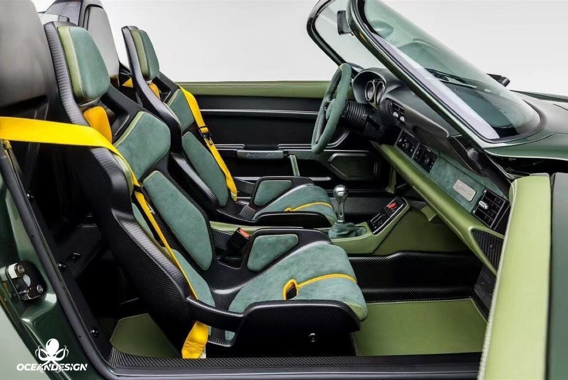 Porsche GW Style Dry Carbon Fiber One-Piece Racing Bucket Seat – Alcantara Lightweight