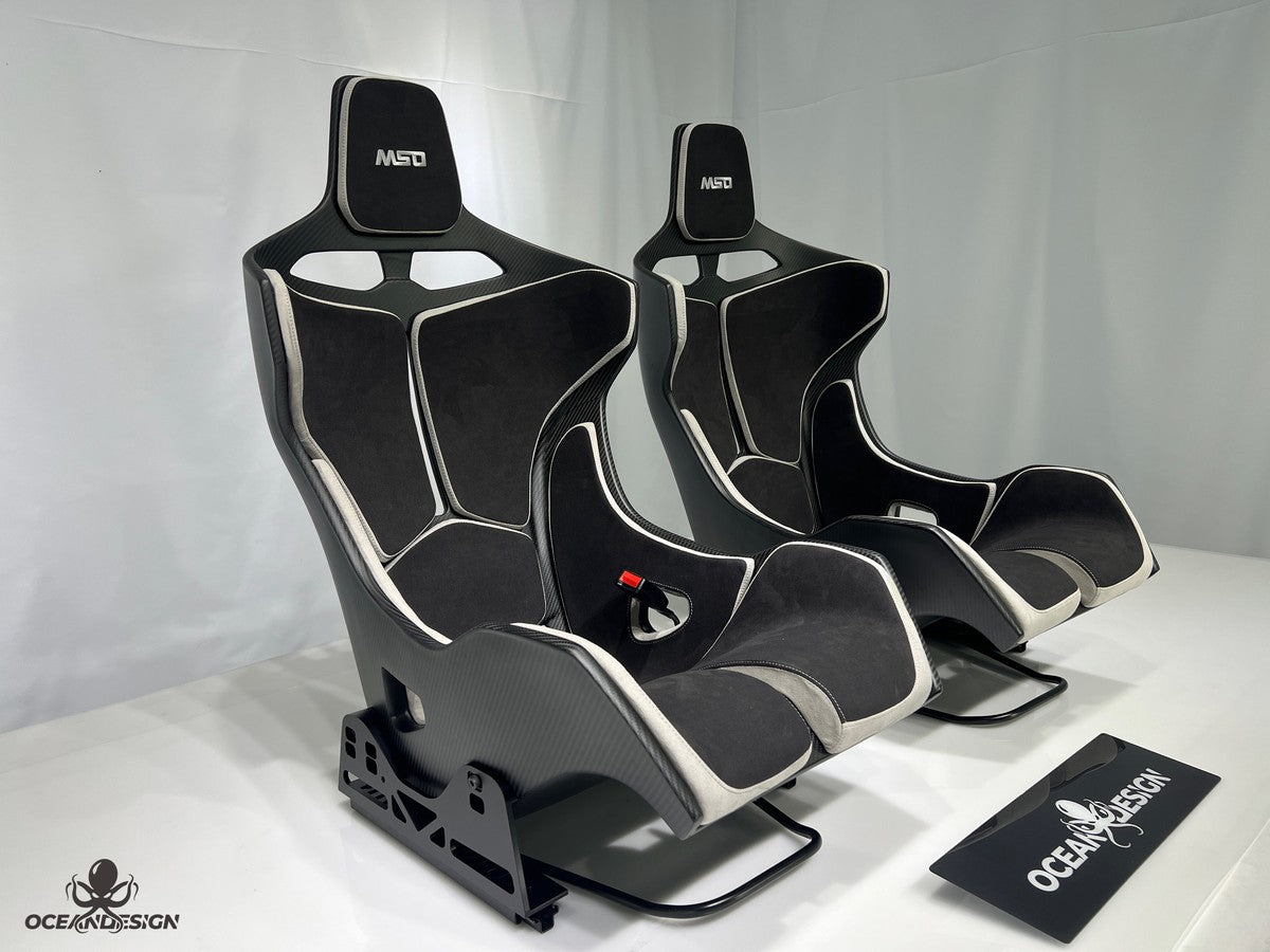 McLaren Senna Style Dry Carbon Fiber One-Piece Racing Bucket Seat – Alcantara Lightweight