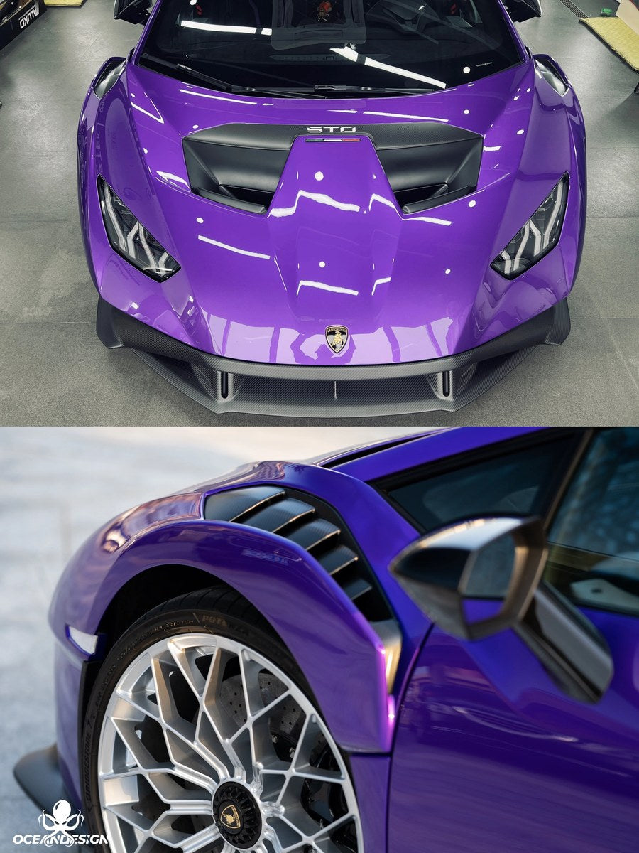 Lamborghini STO carbon mirror covers gloss finish