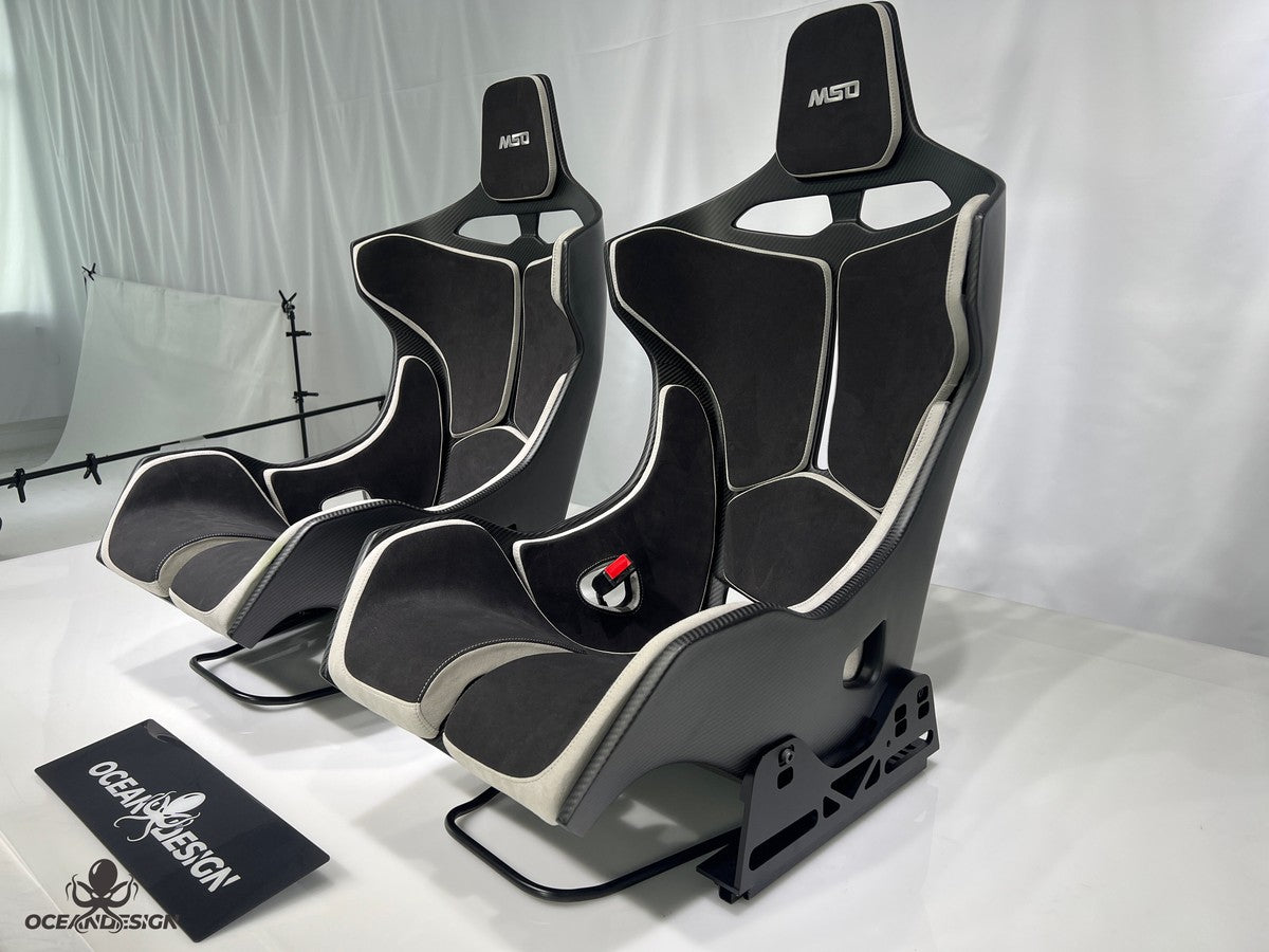 McLaren Senna Style Dry Carbon Fiber One-Piece Racing Bucket Seat – Alcantara Lightweight