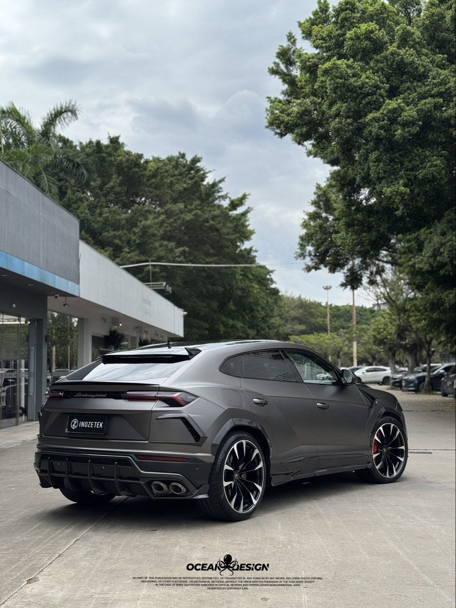 Lamborghini Urus Topcar Style Dry Carbon Fiber Aero Kit – Front Lip, Side Skirts, Rear Lip, Hood, Wing, Mirror Covers, Fender Trim, Wheel Arches, Air Vents, Interior Trim