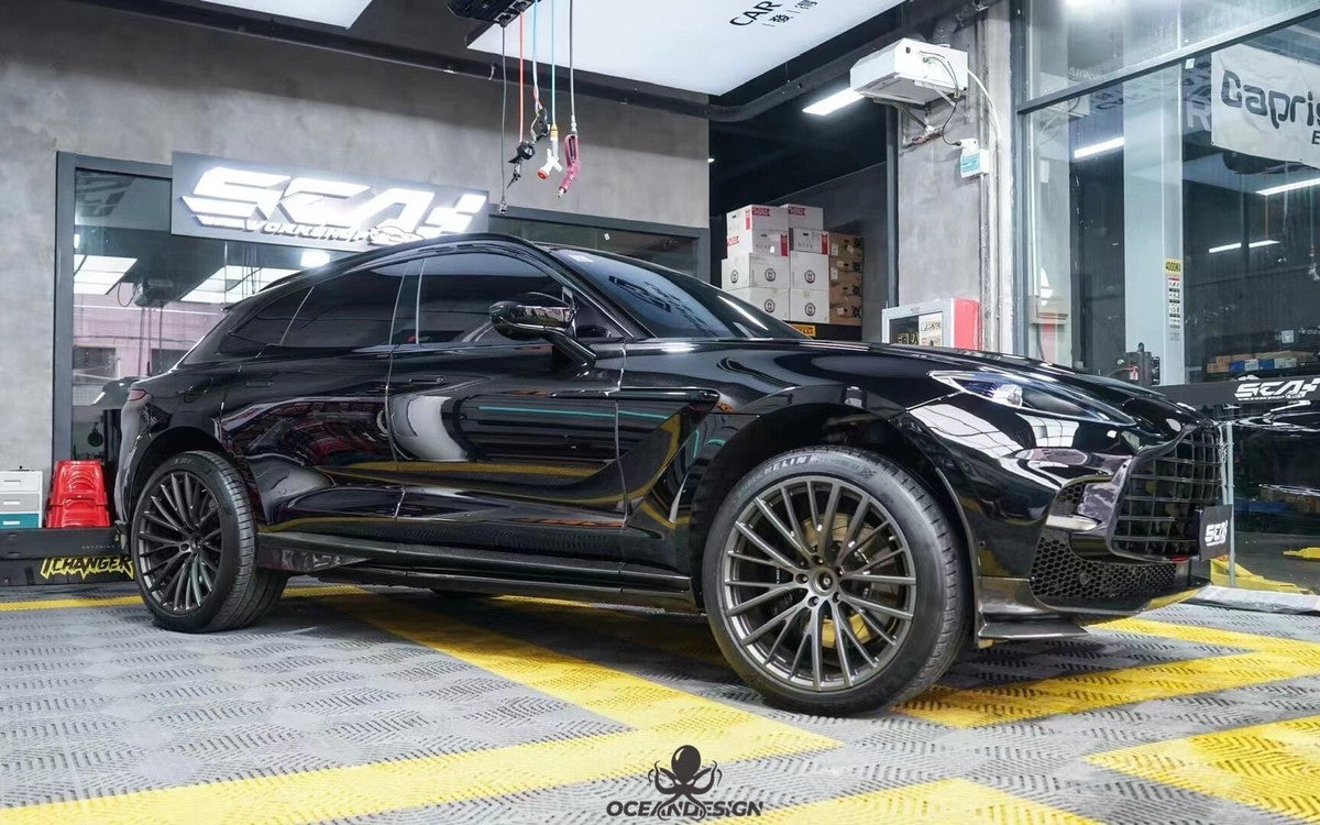 Aston Martin DBX / DBX 707 Dry Carbon Fiber Aero Kit – Front Bumper / Side Skirts / Rear Bumper / Wing / DRL