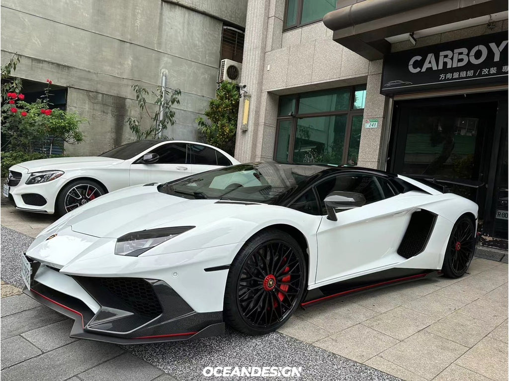 Lamborghini Aventador LP700 SV carbon fiber aero kit front quarter view
