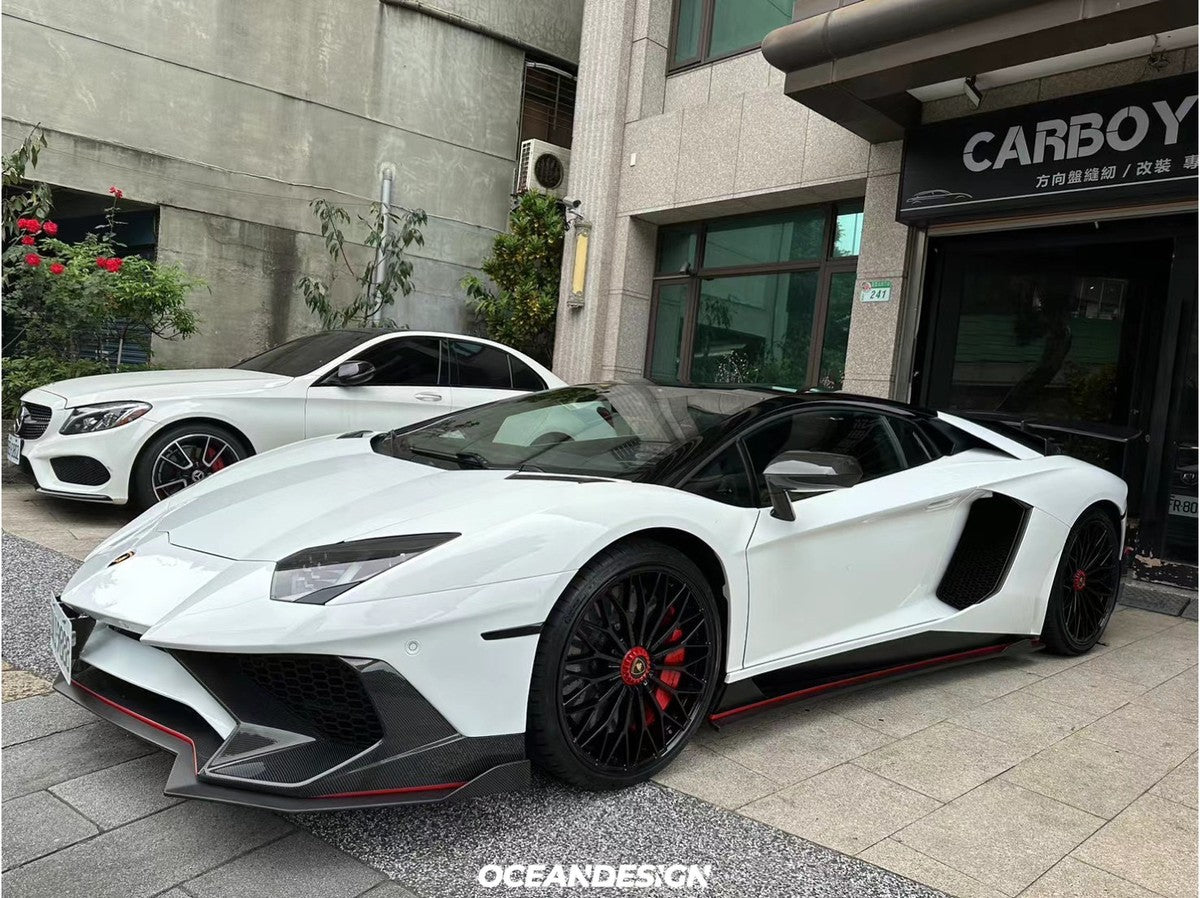 Lamborghini Aventador LP700 SV carbon fiber aero kit front quarter view