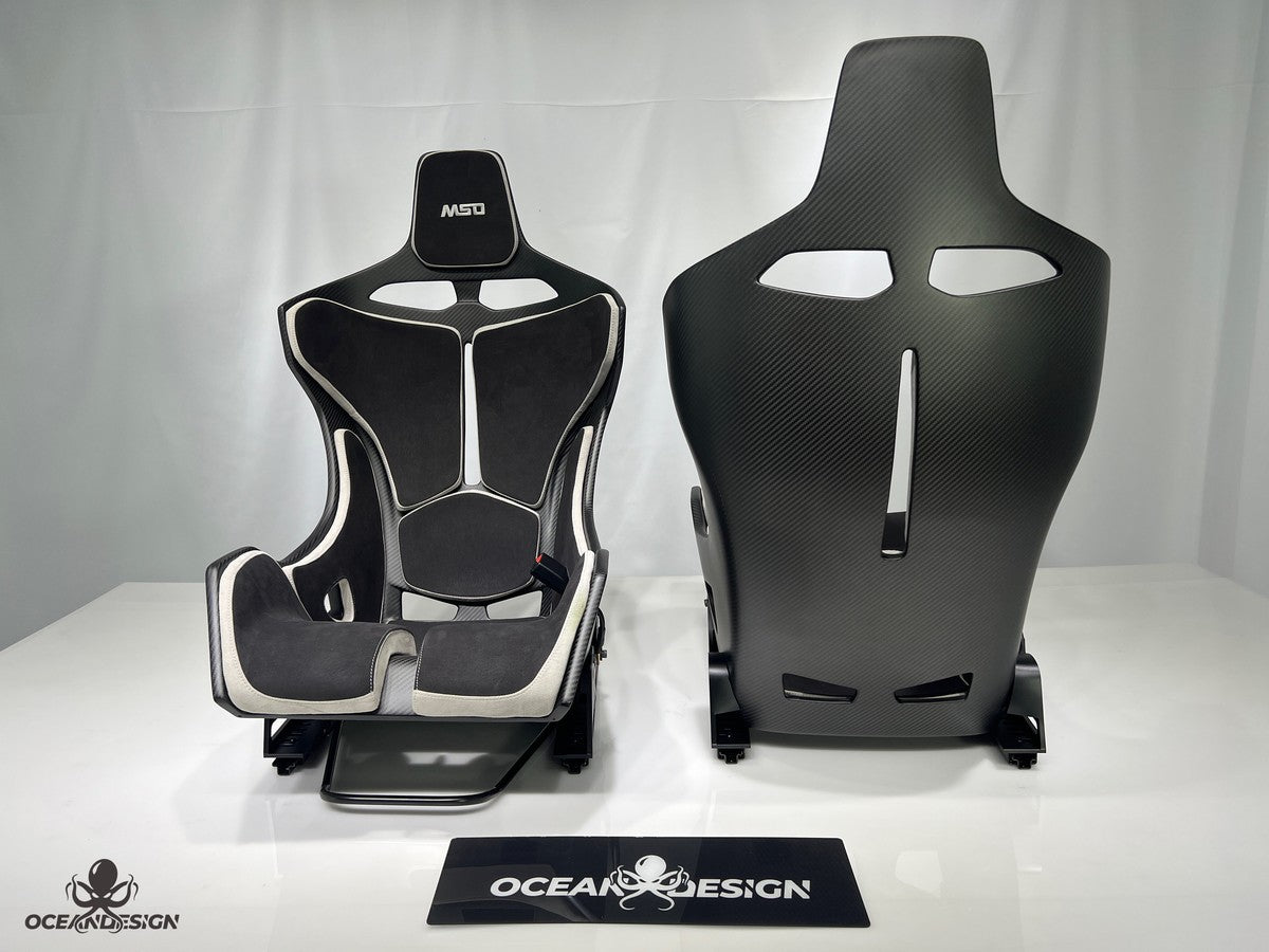 McLaren Senna Style Dry Carbon Fiber One-Piece Racing Bucket Seat – Alcantara Lightweight