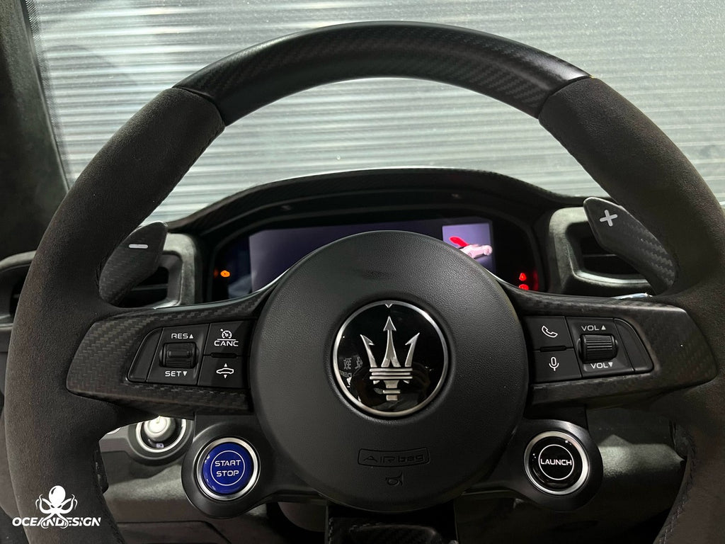 Maserati MC20 OEM Style Dry Carbon Fiber Aero Kit – Front Lip, Side Skirts, Rear Lip, Rear Wing, Engine Bay Trim, Mirror Covers