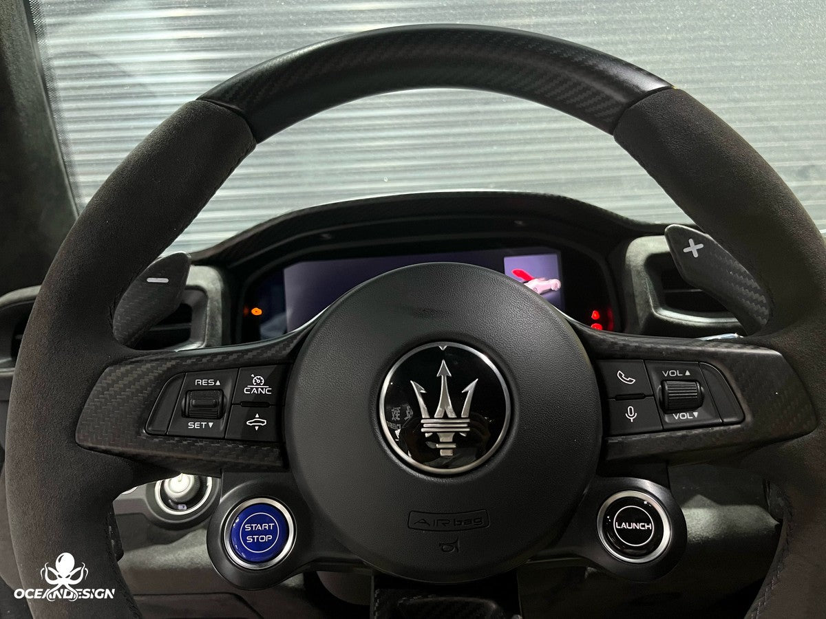 Maserati MC20 OEM Style Dry Carbon Fiber Aero Kit – Front Lip, Side Skirts, Rear Lip, Rear Wing, Engine Bay Trim, Mirror Covers