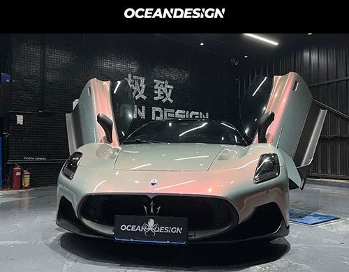 Maserati MC20 OEM Style Dry Carbon Fiber Aero Kit – Front Lip, Side Skirts, Rear Lip, Rear Wing, Engine Bay Trim, Mirror Covers