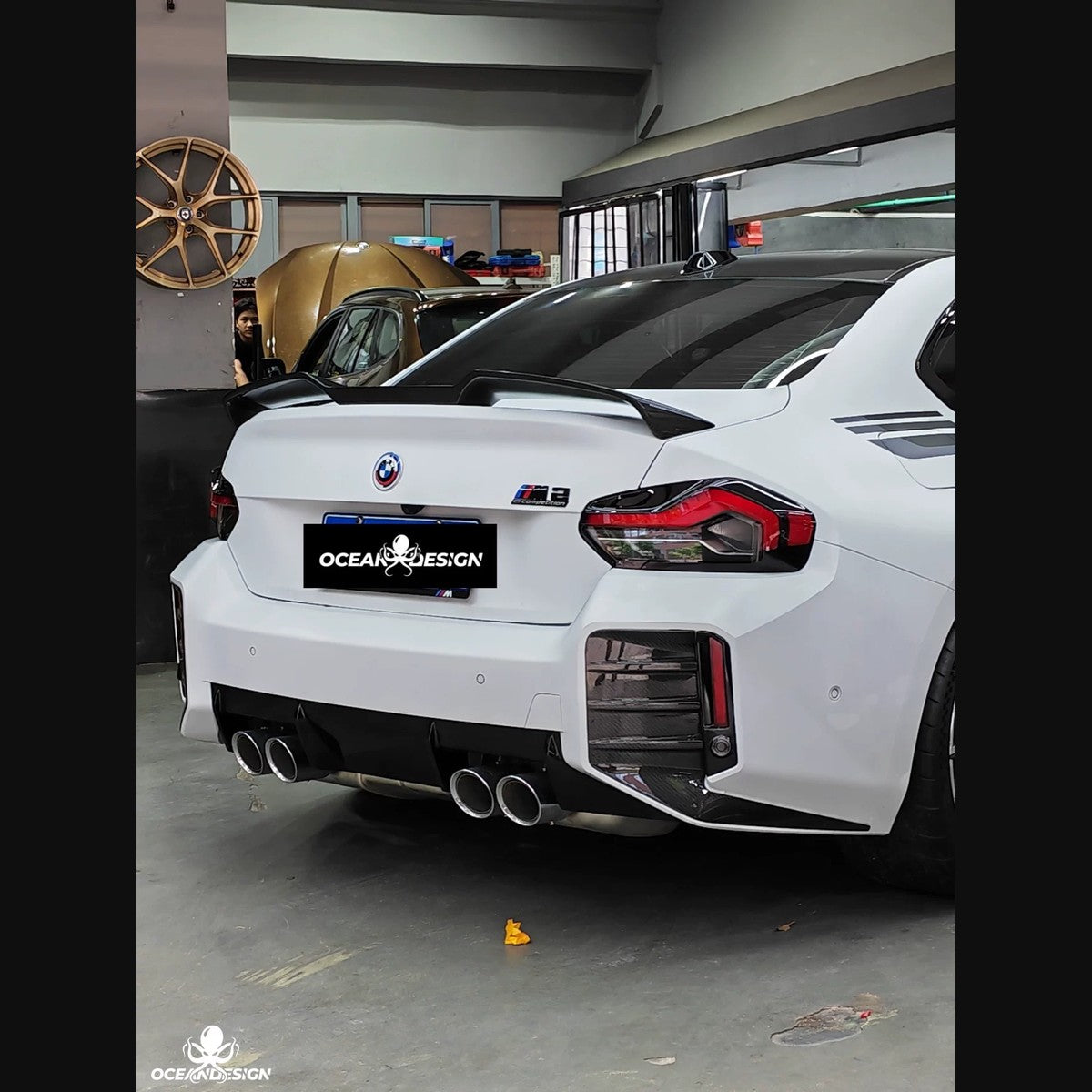 BMW G87 M2 / G42 M240i Ocean Design OD & AR Dry Carbon Fiber Rear Wing / Spoiler