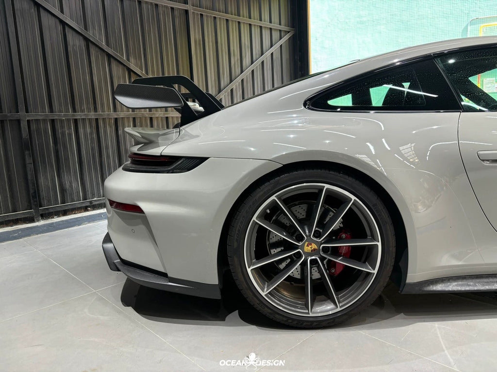 Porsche 911 992 to 992.2 GT3 Style Dry Carbon Fiber Conversion Kit – Front Bumper, Rear Bumper, Hood, Side Skirts, Engine Cover, GT Wing, Exhaust & More