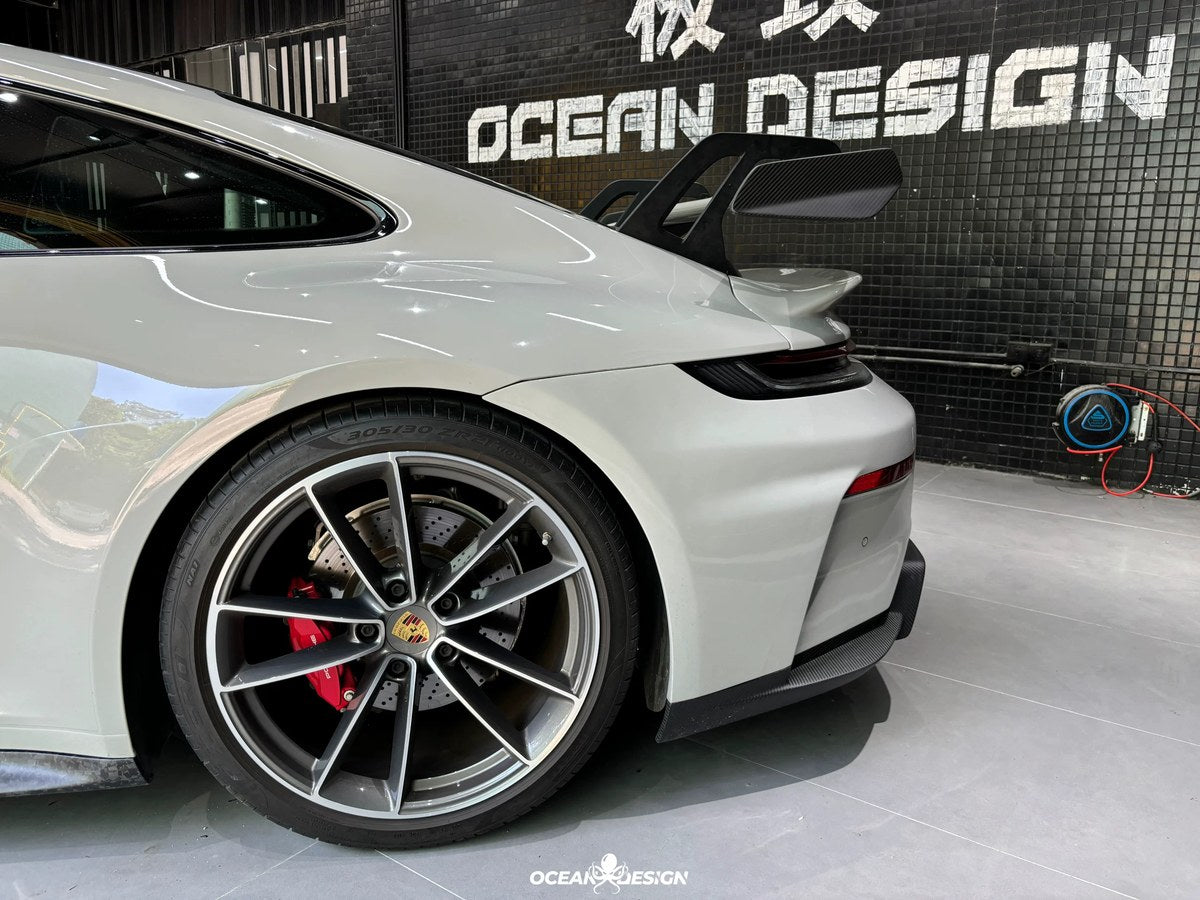 Porsche 911 992 to 992.2 GT3 Style Dry Carbon Fiber Conversion Kit – Front Bumper, Rear Bumper, Hood, Side Skirts, Engine Cover, GT Wing, Exhaust & More