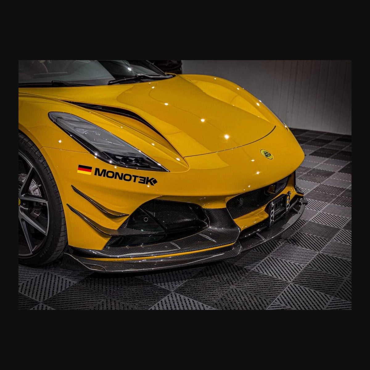 Lotus Emira Monotek Dry Carbon Fiber Aero Kit – Front Lip / Side Skirts / Rear Lip / Spoiler / Air Blades / Door Sills / Hood