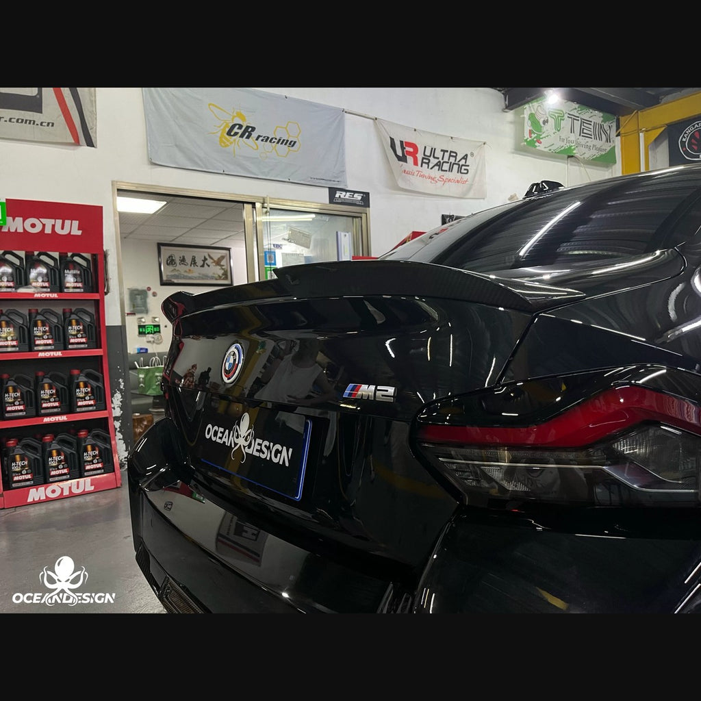 BMW G87 M2 / G42 M240i Ocean Design OD & AR Dry Carbon Fiber Rear Wing / Spoiler