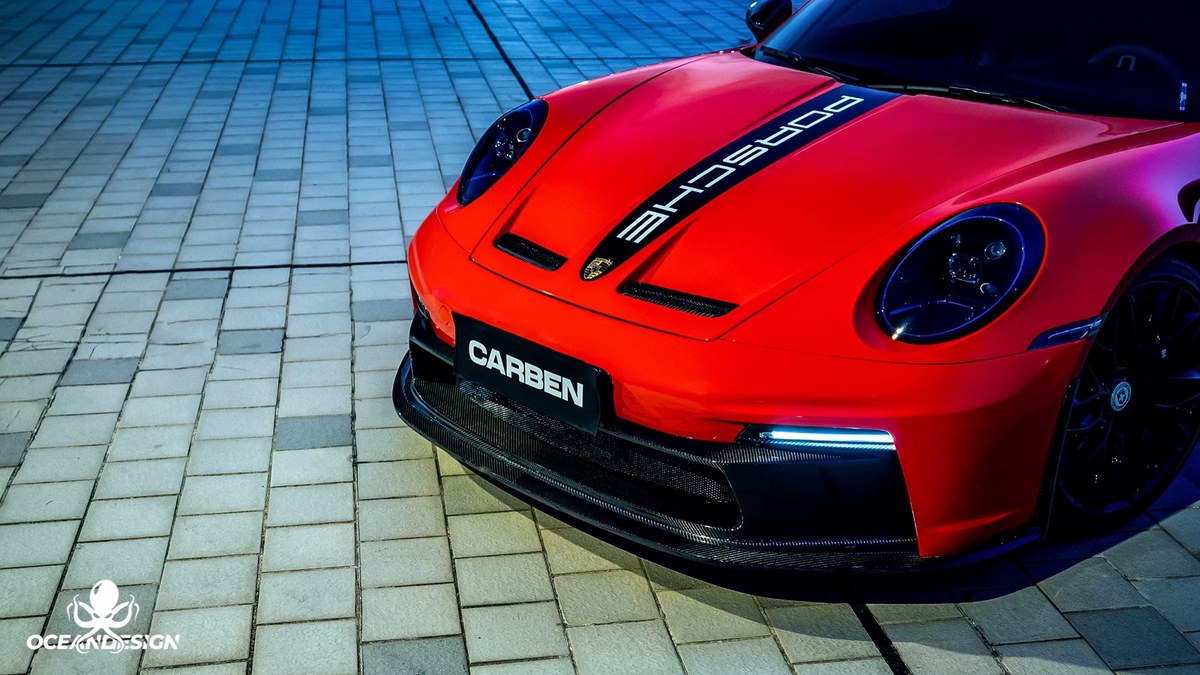 Porsche 911 992.1 GT3 Style Dry Carbon Fiber Aero Kit – Front Bumper, Rear Bumper, Side Skirts, Rear Wing, Hood, Roof, Exhaust