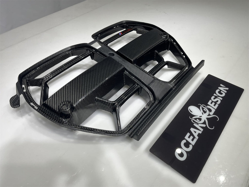BMW G80 M3 / G82 M4 / G83 M4 CSL-Style Dry Carbon Fiber Grille + M3/M4 CSL Grille Badge