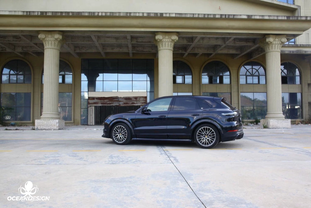 Porsche Cayenne OceanDesign OD-Style Carbon Fiber Aero Kit – Front Lip / Side Skirts / Rear Lip / Rear Wing / Front & Rear Fender Arches / Door Sills
