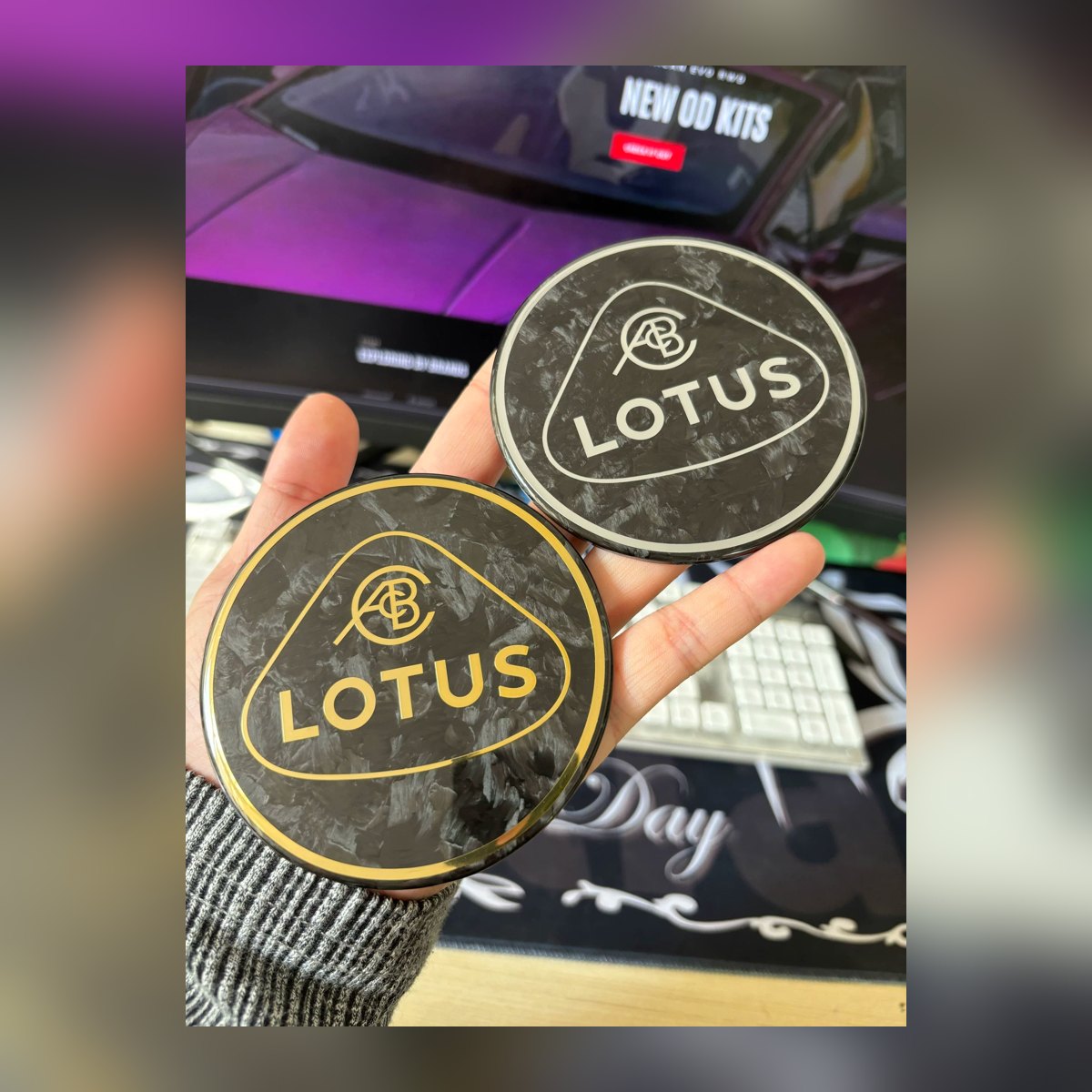 Lotus Emira / Eletre / Emeya Forged Carbon Fiber Marble-Texture Emblem