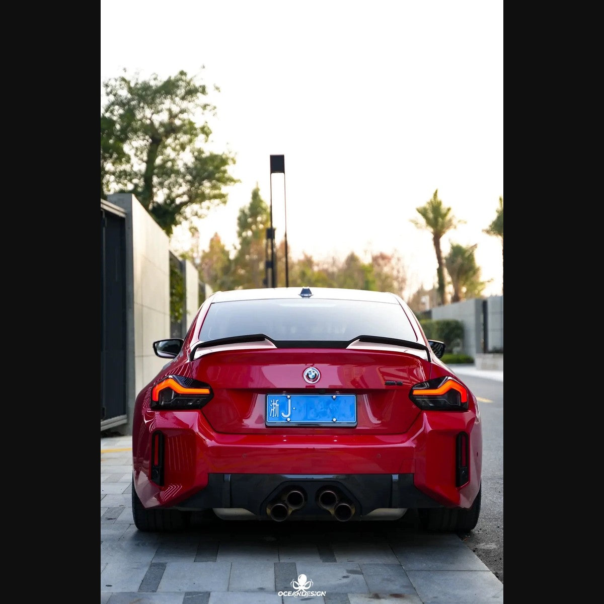 BMW G87 M2 / G42 M240i Ocean Design OD & AR Dry Carbon Fiber Rear Wing / Spoiler